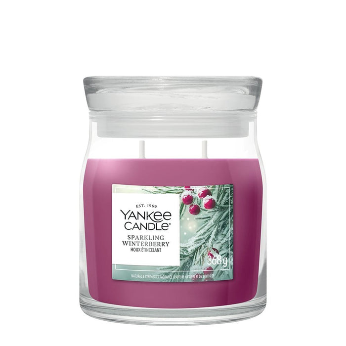 Yankee Candle Sparkling Winterberry Signature Medium Jar