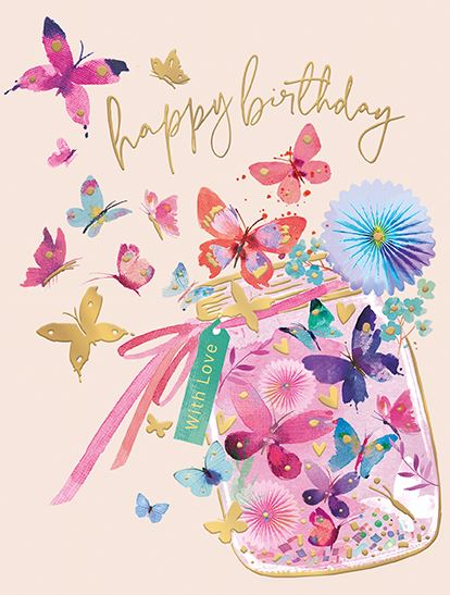 Words & Wishes 'Happy Birthday' Birthday Card