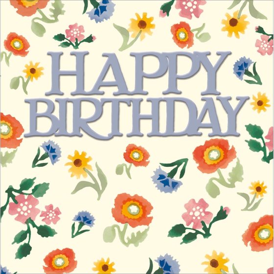 Woodmansterne 'Poppies & Pinks' Birthday Card