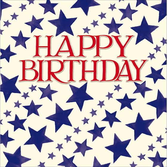 Woodmansterne 'Blue Stars' Birthday Card