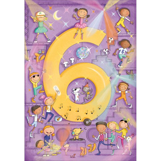 Woodmansterne '6 Disco Queen' Birthday Card