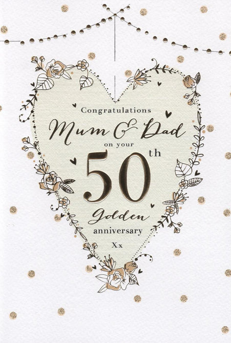 ICG 'Congratulations Mum & Dad on Your 50th' Anniversary Card