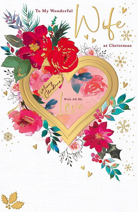 Words N Wishes 'To My Wonderful Wife' Christmas Card