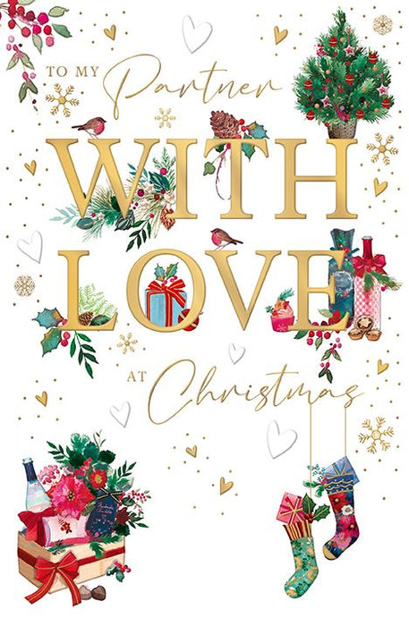 Words N Wishes 'To My Partner With Love' Christmas Card