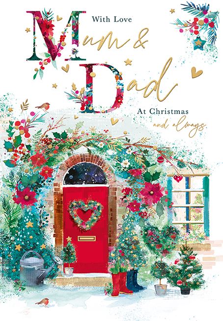Words N Wishes 'With Love Mum & Dad' Christmas Card