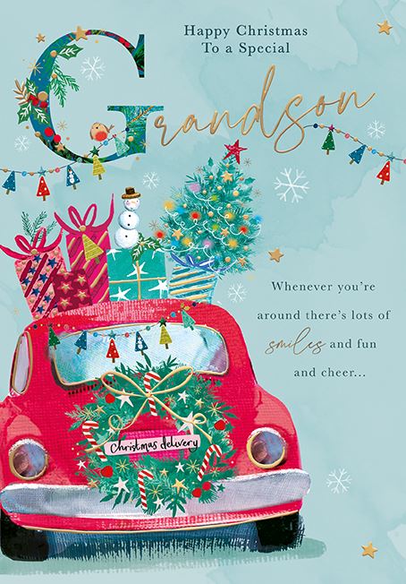 Words N Wishes 'To A Special Grandson' Christmas Card