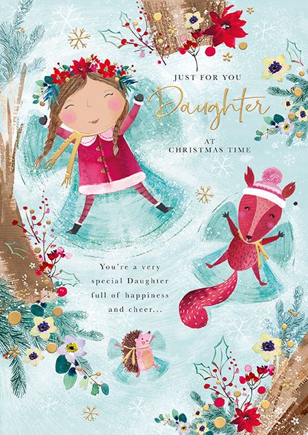 Words N Wishes 'Just For You Daughter' Christmas Card