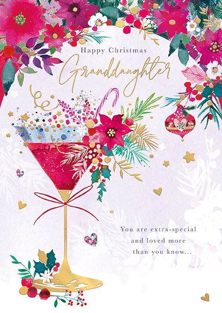 Words N Wishes 'Happy Christmas Granddaughter' Christmas Card