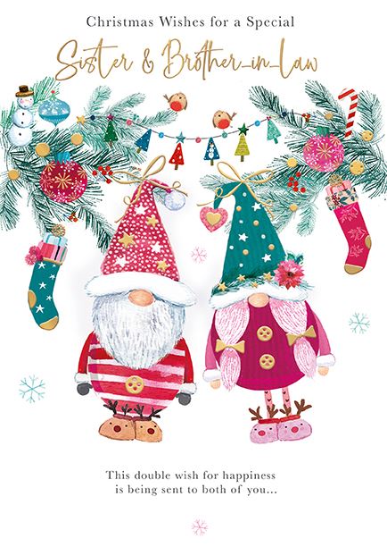 Words N Wishes 'Christmas Wishes For A Special Sister & Brother In Law' Christmas Card