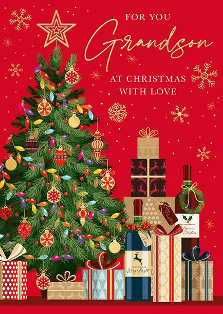 Words N Wishes 'For You Grandson' Christmas Card