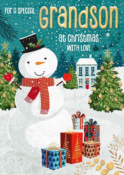 Words N Wishes 'For A Special Grandson' Christmas Card