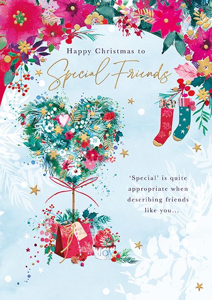 Words N Wishes 'Happy Christmas To Special Friends' Christmas Card