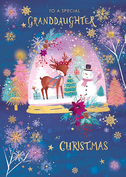 Words N Wishes 'To A Special Granddaughter' Christmas Card