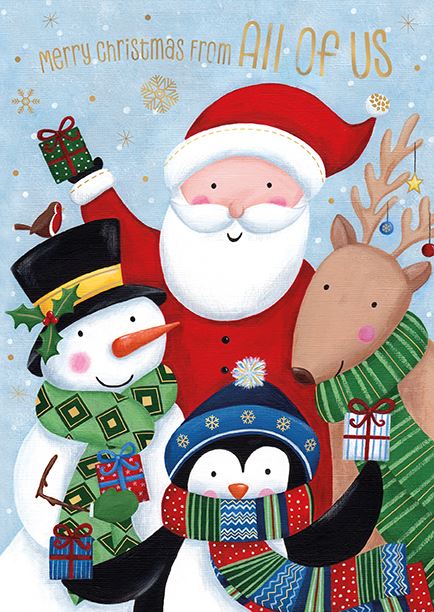 Words N Wishes 'From All Of Us' Christmas Card