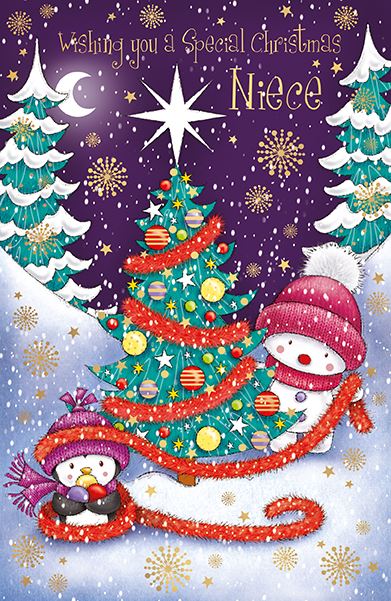 Words N Wishes 'Wishing You A Special Christmas Niece' Christmas Card