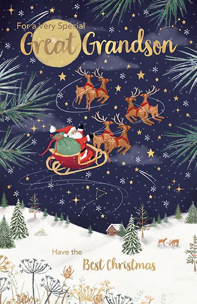 Words N Wishes 'For A Very Special Great Grandson' Christmas Card