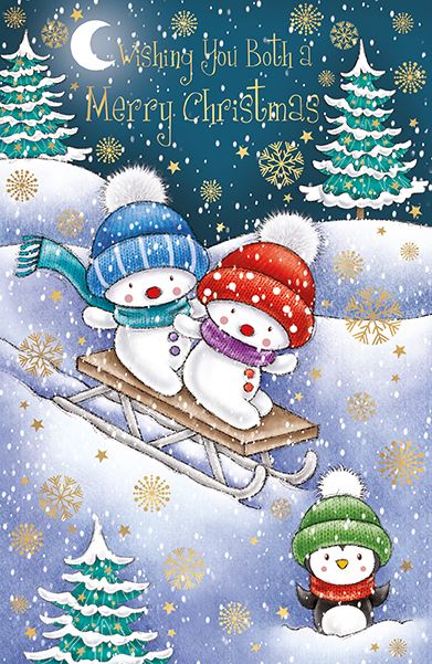 Words N Wishes 'Wishing You Both A Merry Christmas' Christmas Card