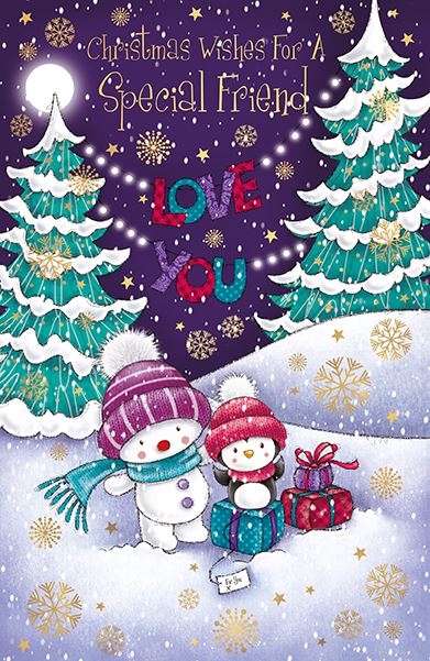 Words N Wishes 'Christmas Wishes For A Special Friend' Christmas Card