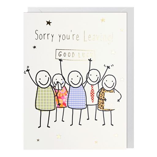 Paperlink 'Sorry You're Leaving Good Luck' Good Luck Card