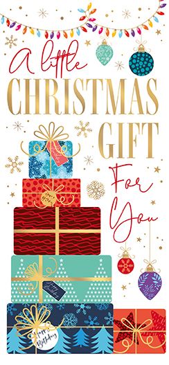 Words N Wishes 'A Little Christmas Gift For You' Christmas Money Wallet