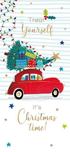 Words N Wishes 'Treat Yourself It's Christmas Time' Christmas Money Wallet