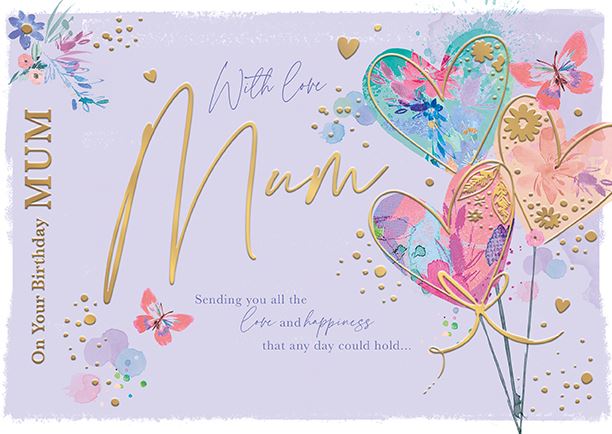 Words N Wishes 'With Love Mum' Birthday Card