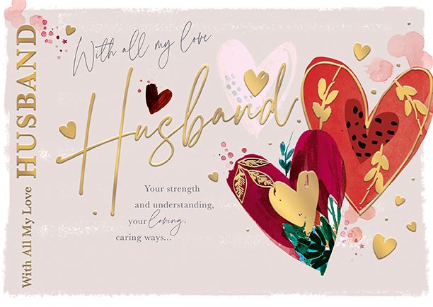 Words N Wishes 'With All Of My Love Husband' Birthday Card