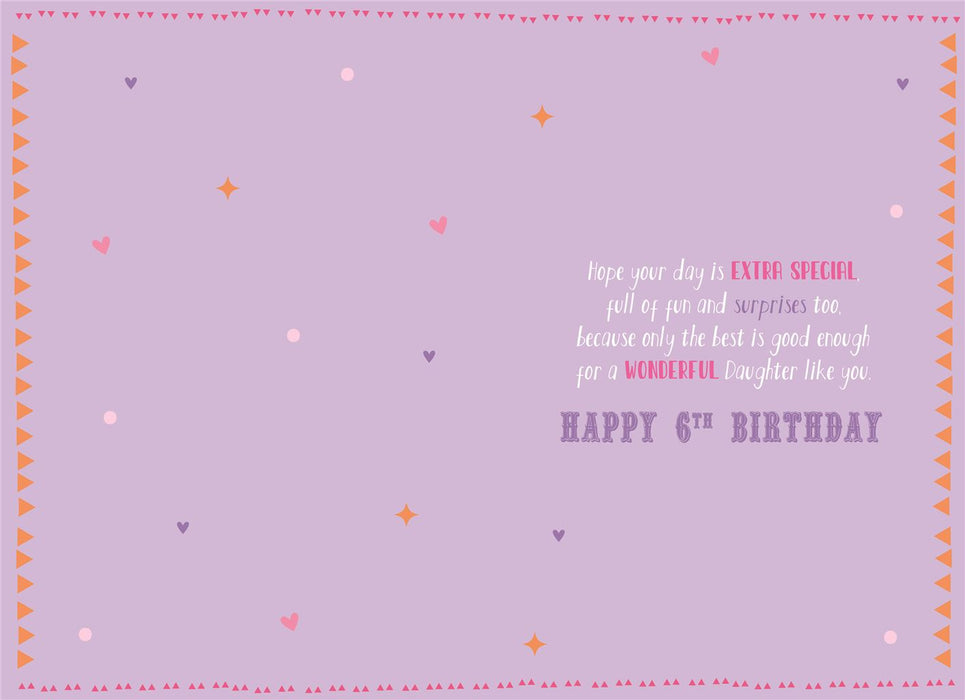 ICG 'To A Wonderful Daughter 6 Today' Birthday Card