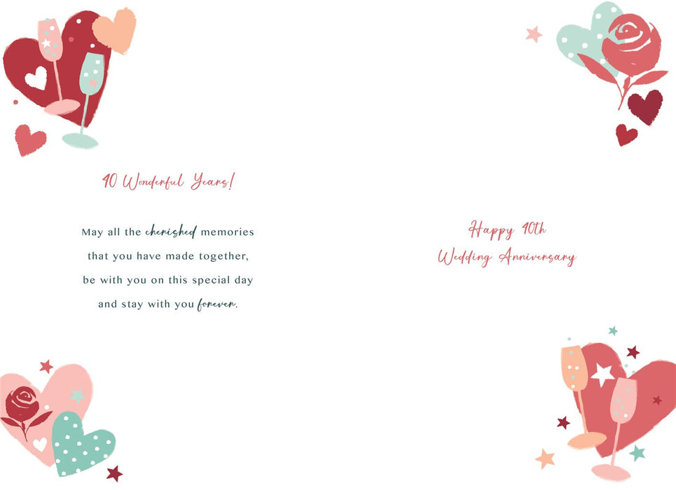 ICG 40th Ruby Wedding Anniversary Card