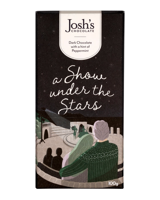 Josh's Chocolate A Show Under The Stars Hint Of Peppermint Vegan Dark Chocolate Bar