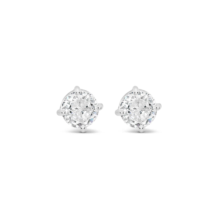 Park Lane White Stones Silver Earrings