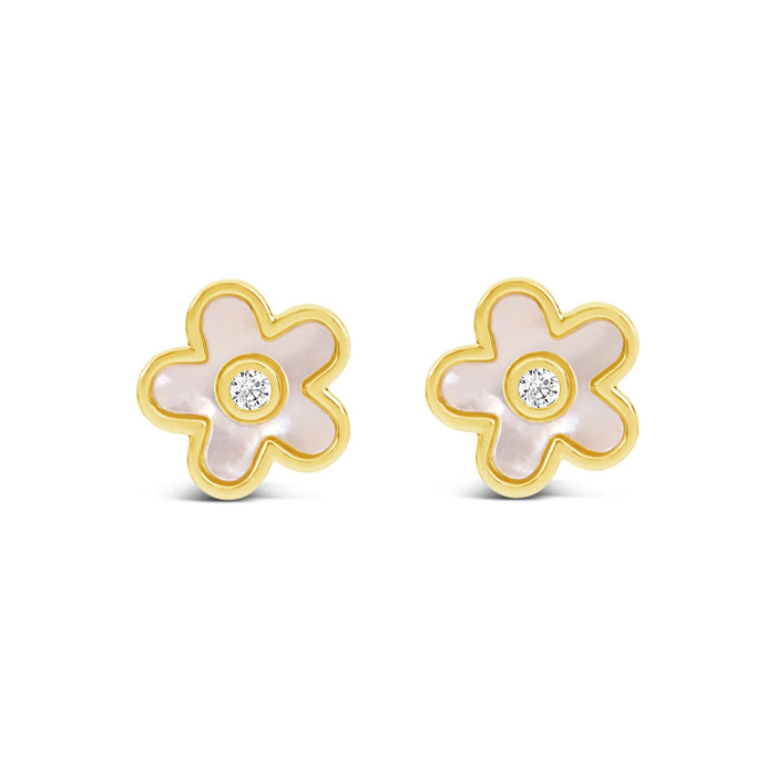 Park Lane Freshwater Pearl & CZ Gold Plated Earrings