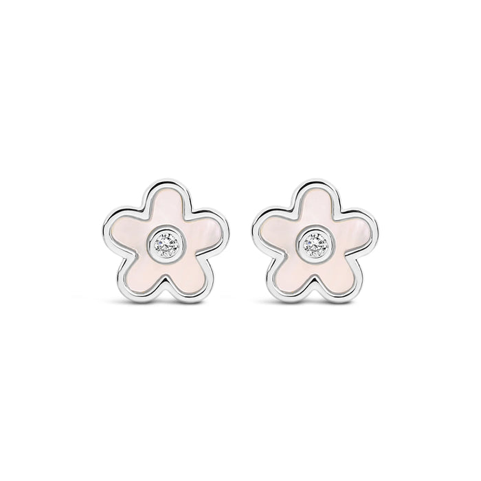 Park Lane Freshwater Pearl & CZ Silver Plated Earrings