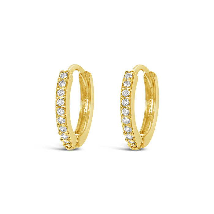 Park Lane Gold Plated Hoop Earrings with CZ Stones