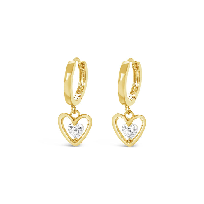 Park Lane Gold Plated Hoop Earrings with Heart Design