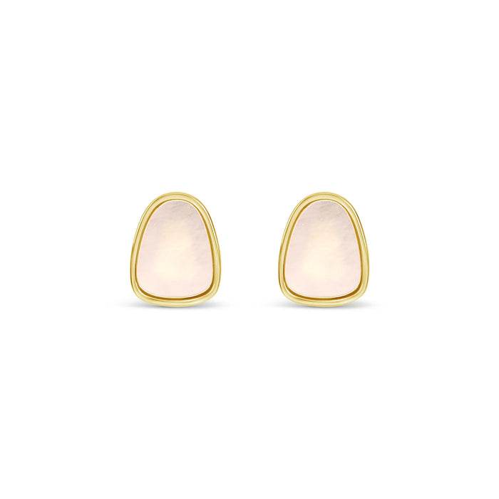 Park Lane Gold Plated Stud Earrings with Mother of Pearl