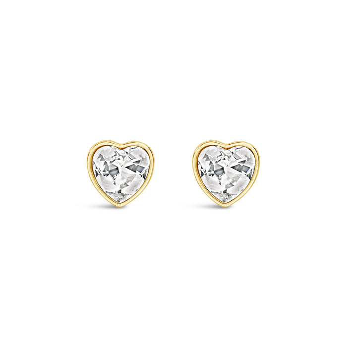 Park Lane Gold Plated Stud Earrings with Crystal Stones