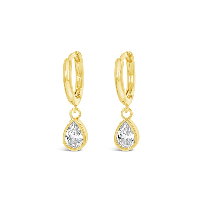 Park Lane Gold Plated Hoop Earrings with CZ Stones