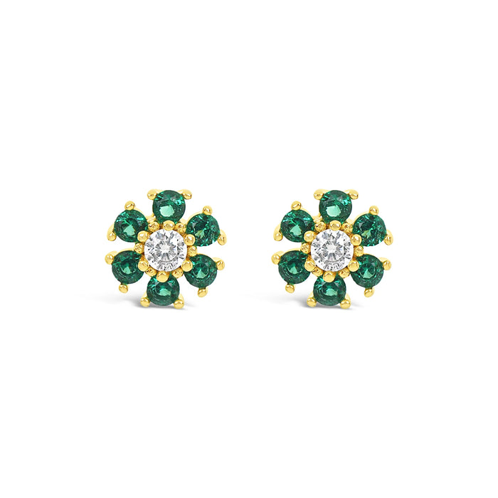 Park Lane Gold Plated Stud Earrings with CZ Stones