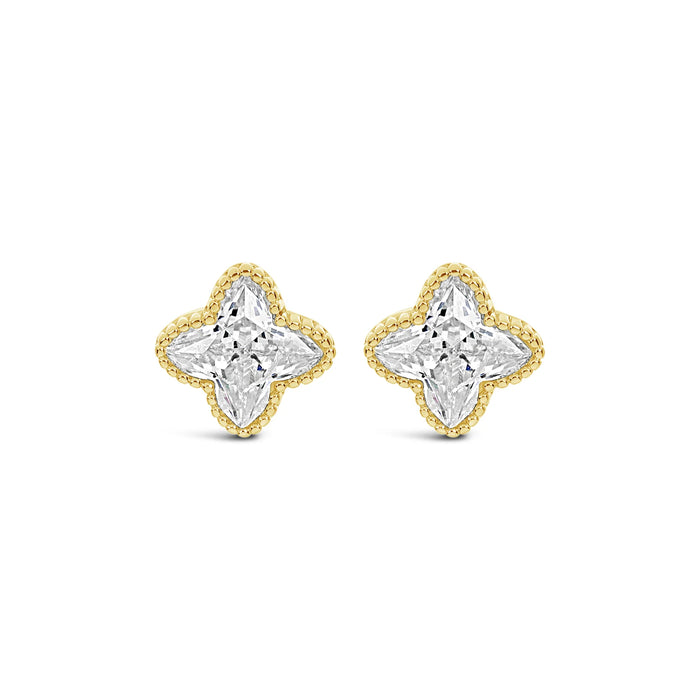 Park Lane Gold Plated Stud Earrings with CZ Stones