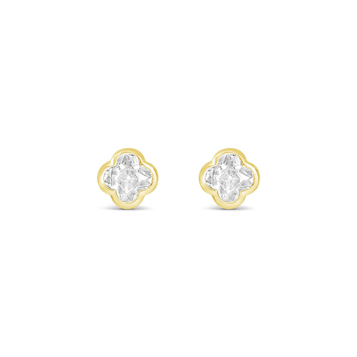 Park Lane Gold Plated Stud Earrings with CZ Stones