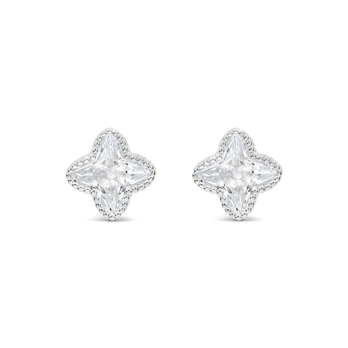 Park Lane Silver Plated Stud Earrings with CZ Stones