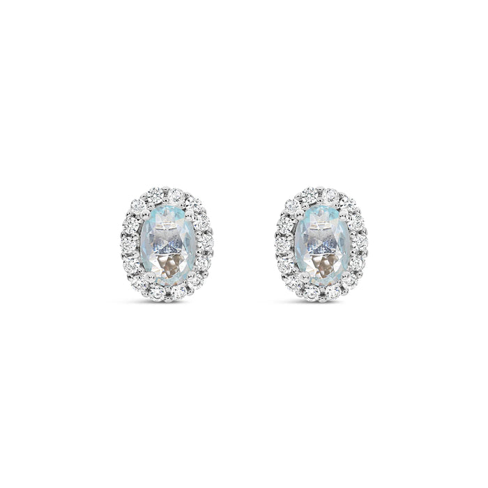 Park Lane Silver Plated Stud Earrings with CZ Stones