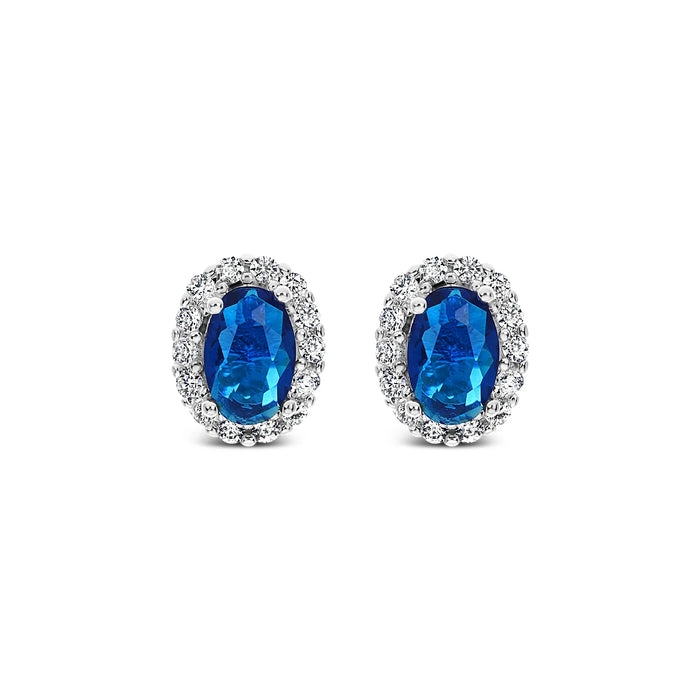 Park Lane Silver Plated Stud Earrings with CZ Stones