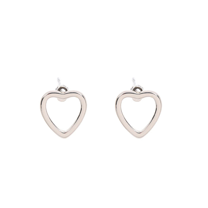 Park Lane Silver Plated Heart Shaped Stud Earrings