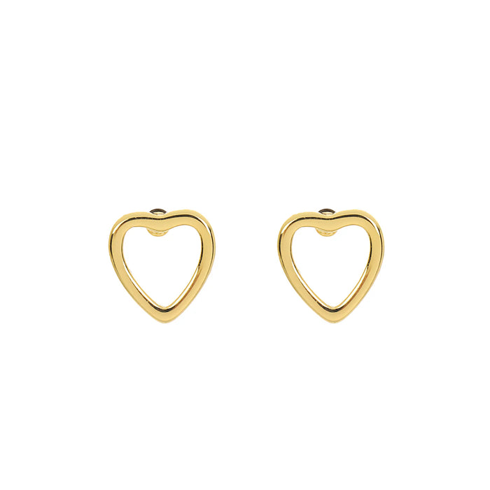 Park Lane Gold Plated Heart Shaped Stud Earrings