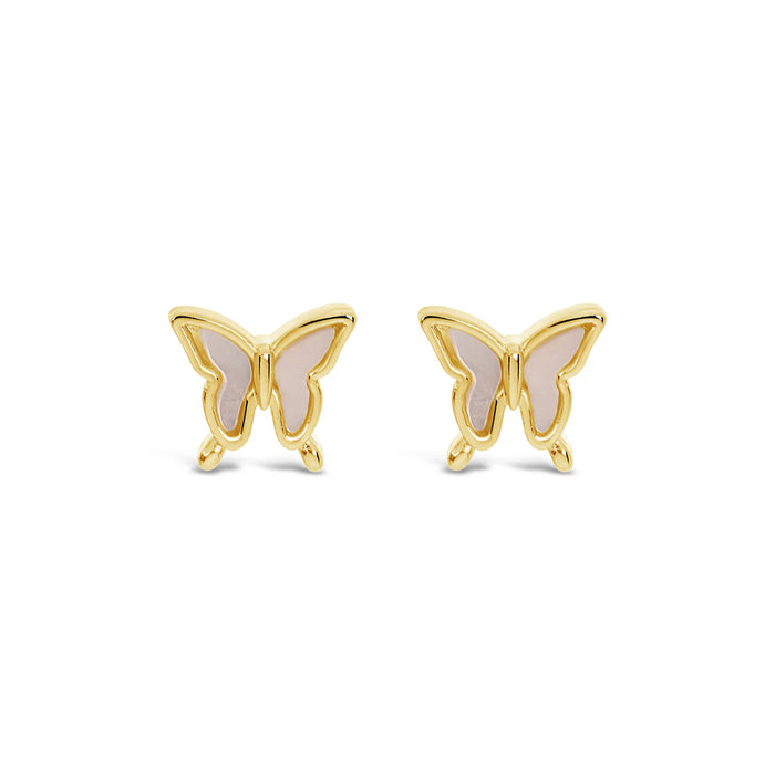 Park Lane Gold Plated Mother Of Pearl  Butterfly Shaped Earrings