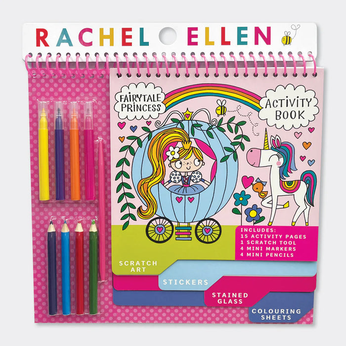 Rachel Ellen Activity Book With Scratch Art & Stickers - Fairytale Princess