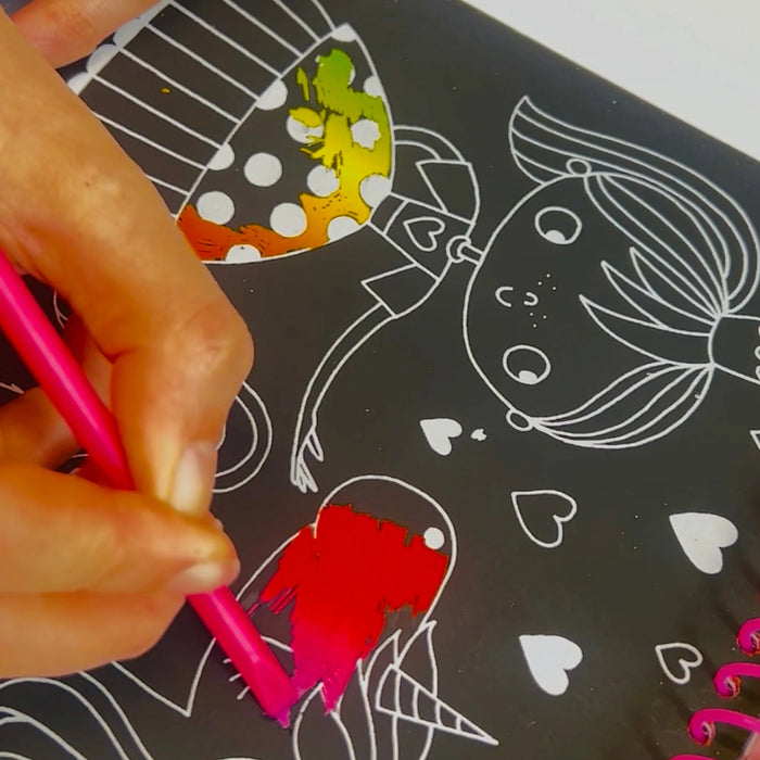 Rachel Ellen Activity Book With Scratch Art & Stickers - Fairytale Princess