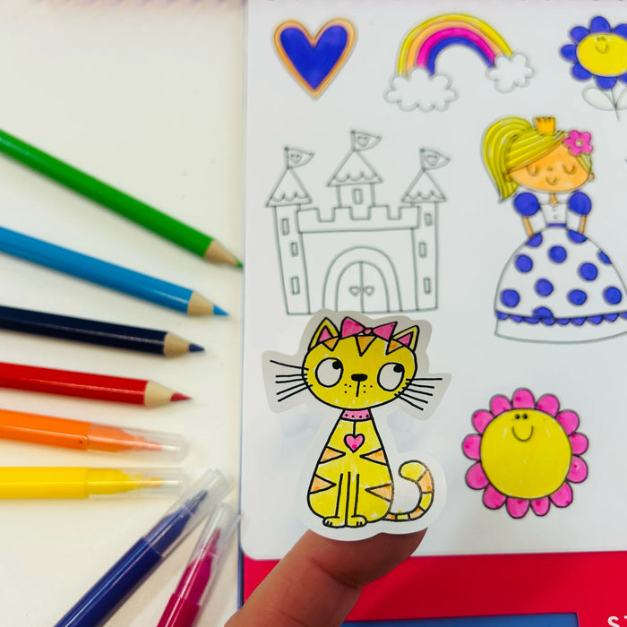 Rachel Ellen Activity Book With Scratch Art & Stickers - Fairytale Princess